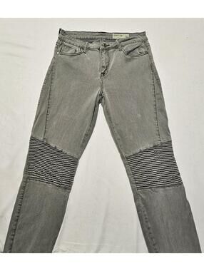 Pistola‎ Grey Moto Skinny Jeans Ribbed Knee Panel Denim 30 Grunge Utility Skater